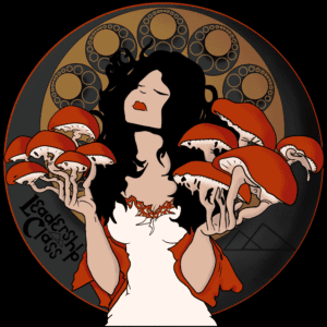Games 1 Leadership Class Mushroom Lady Logo